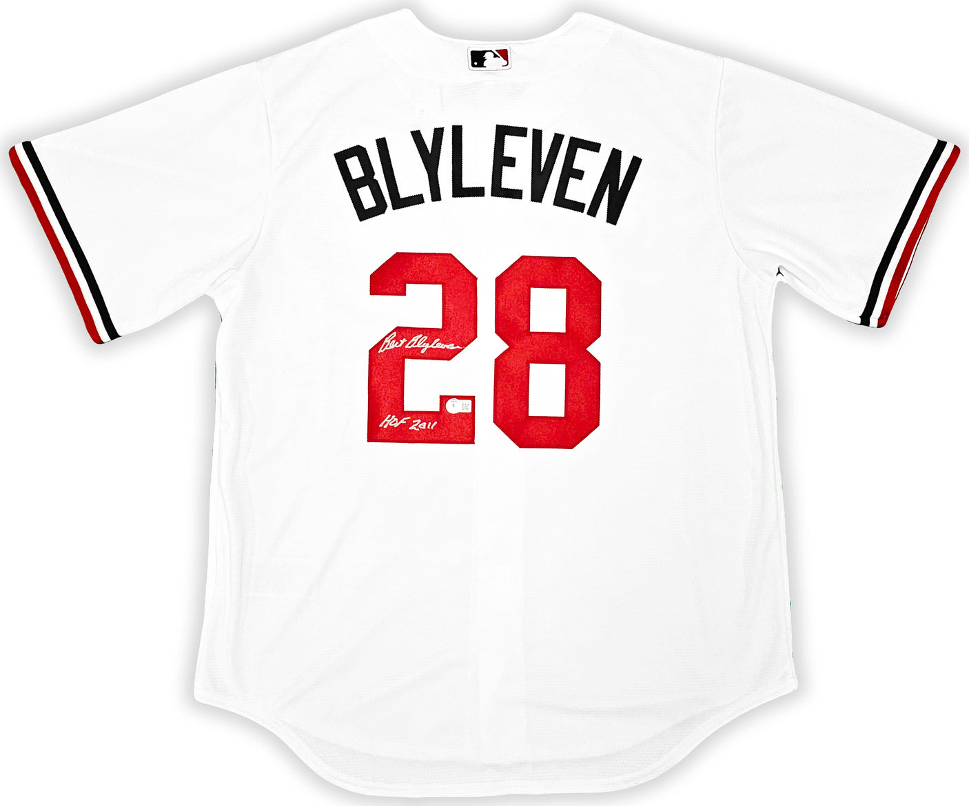 Minnesota Twins Bert Blyleven Autographed White Nike Jersey Size L "HOF 2011" Beckett BAS Witness Stock #220104