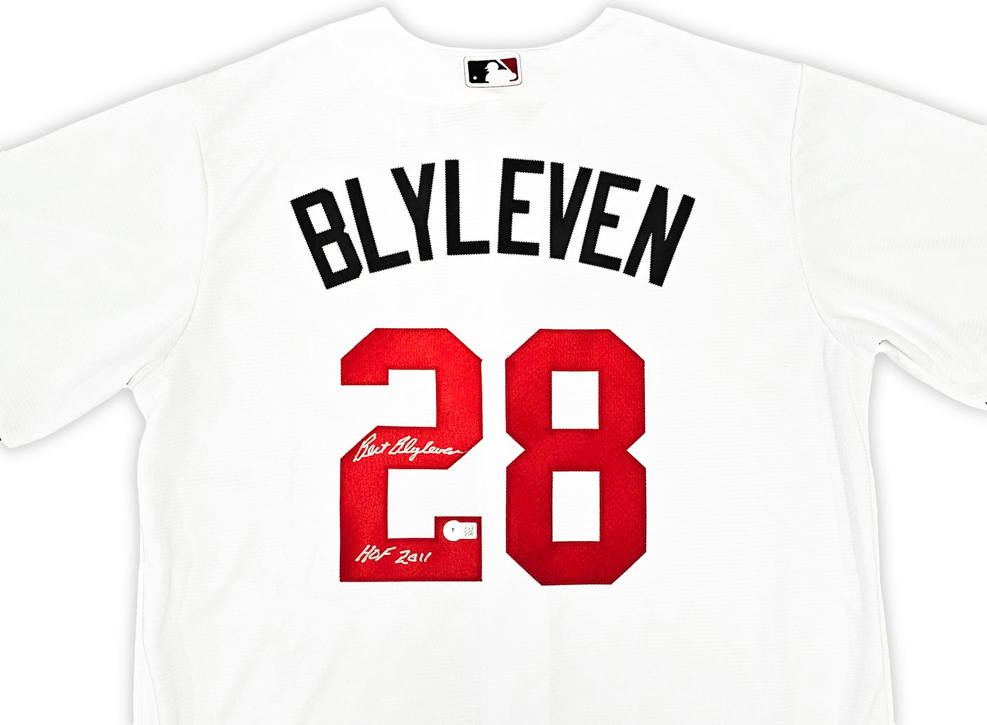 Minnesota Twins Bert Blyleven Autographed White Nike Jersey Size L "HOF 2011" Beckett BAS Witness Stock #220104