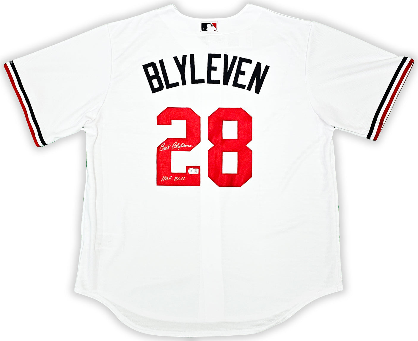 Minnesota Twins Bert Blyleven Autographed White Nike Jersey Size XL "HOF 2011" Beckett BAS Witness Stock #220105