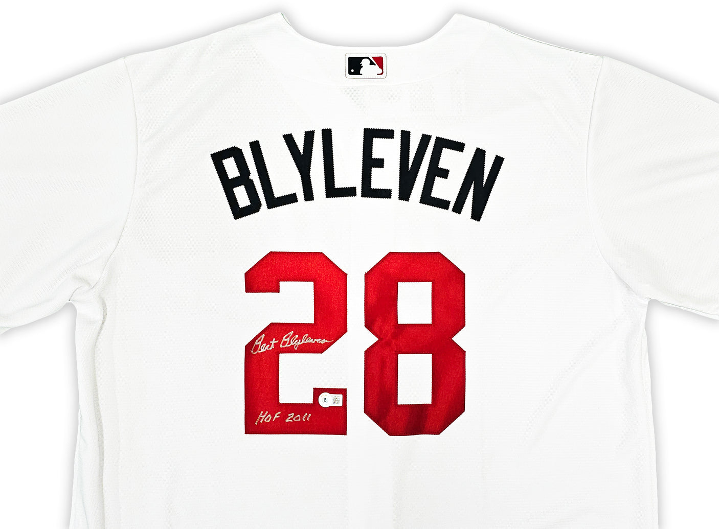 Minnesota Twins Bert Blyleven Autographed White Nike Jersey Size XL "HOF 2011" Beckett BAS Witness Stock #220105