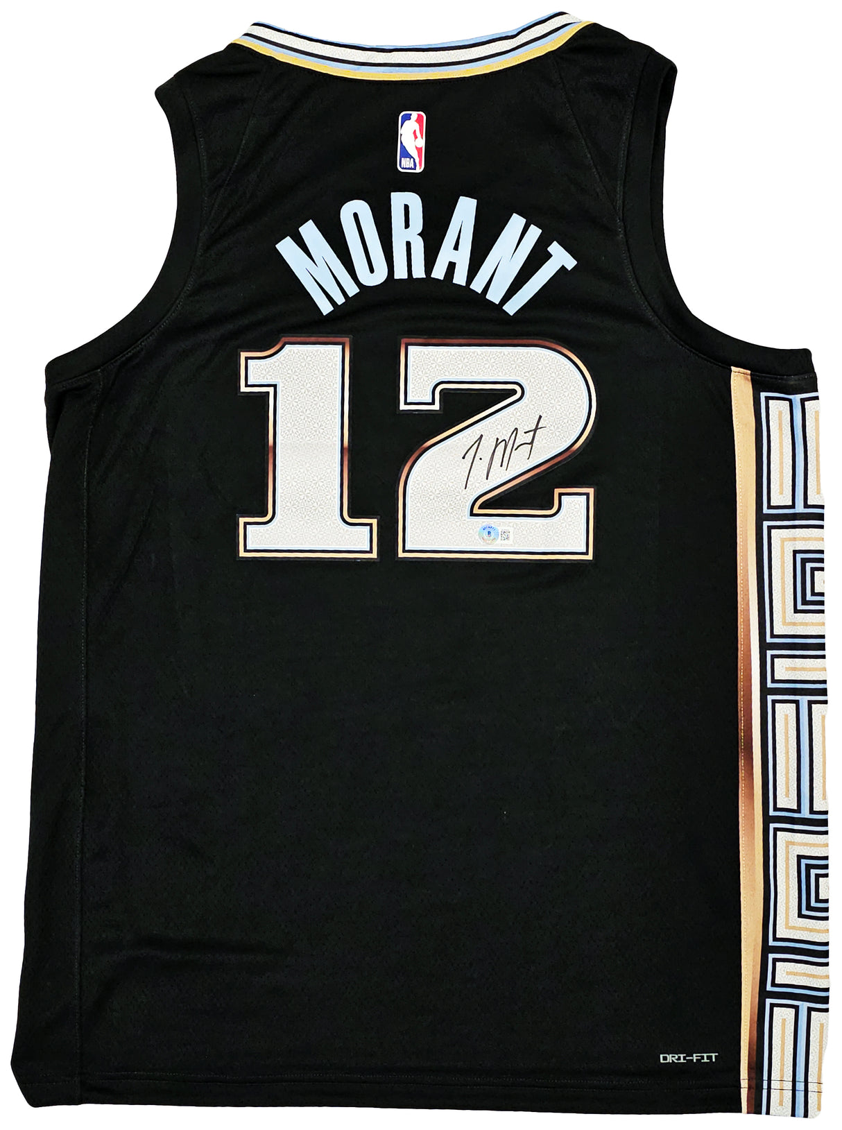 Memphis Grizzlies Ja Morant Autographed Black Nike City Edition Swingman Jersey Size 52 Beckett BAS QR Stock #218586