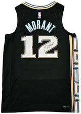 Memphis Grizzlies Ja Morant Autographed Black Nike City Edition Swingman Jersey Size 48 Beckett BAS QR Stock #218585