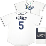 Tampa Bay Rays Wander Franco Autographed White Nike Jersey Size XL JSA Stock #218683