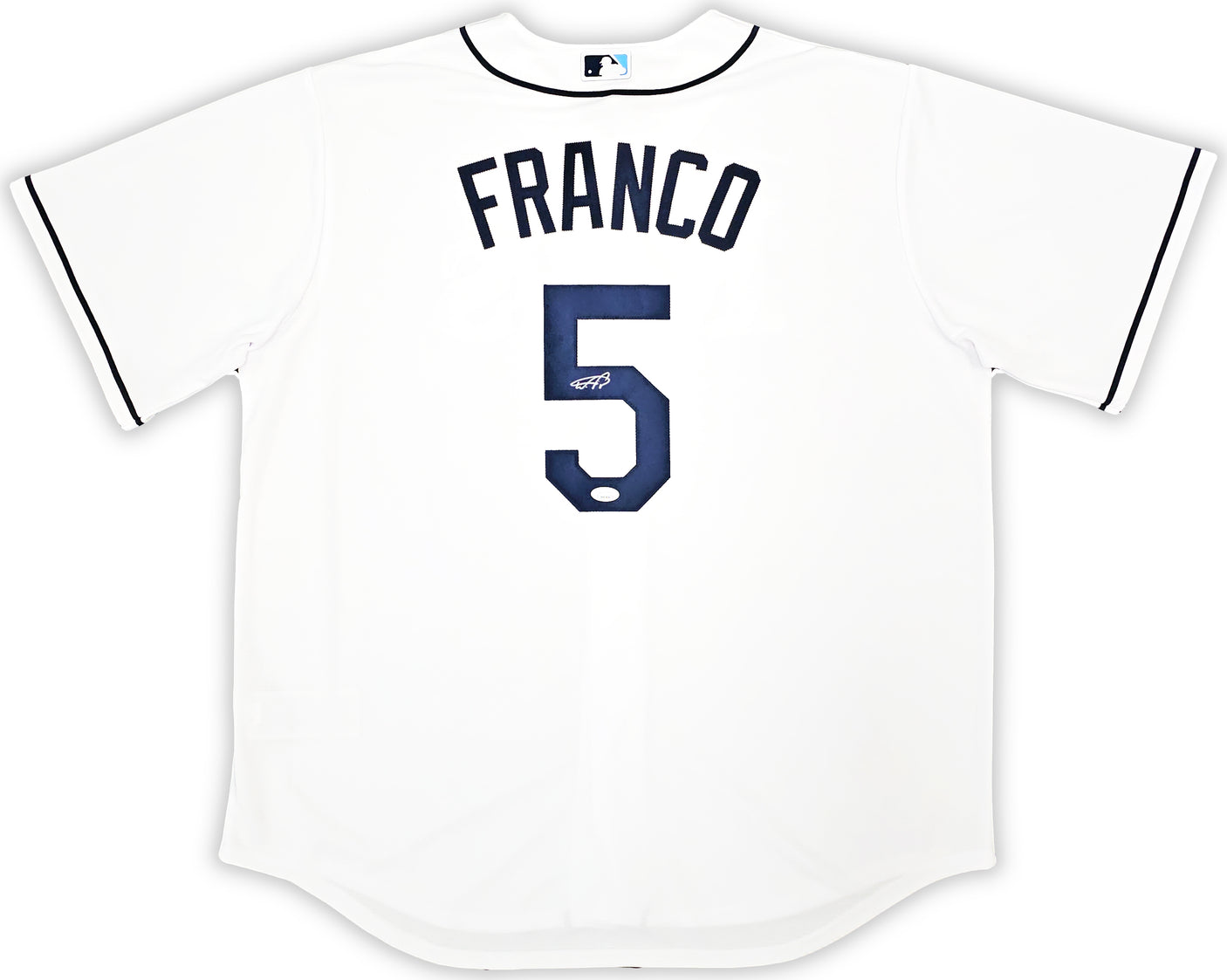 Tampa Bay Rays Wander Franco Autographed White Nike Jersey Size XL JSA Stock #218683