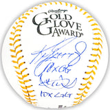 Ken Griffey Jr. & Ichiro Suzuki Autographed Official Gold Glove Logo MLB Baseball Seattle Mariners "10x GG" Beckett BAS Witness Stock #220217