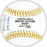 Ken Griffey Jr. & Ichiro Suzuki Autographed Official Gold Glove Logo MLB Baseball Seattle Mariners "10x GG" Beckett BAS Witness Stock #220217