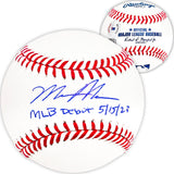 Matt McLain Autographed Official MLB Baseball Cincinnati Reds "MLB Debut 5/15/23" Beckett BAS Witness Stock #220359