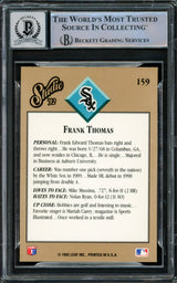 Frank Thomas Autographed 1992 Donruss Studio Card #159 Chicago White Sox Auto Grade Gem Mint 10 Beckett BAS #15860956