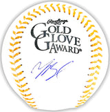 Mookie Betts Autographed Official Gold Glove Logo MLB Baseball Los Angeles Dodgers Beckett BAS QR Stock #218697