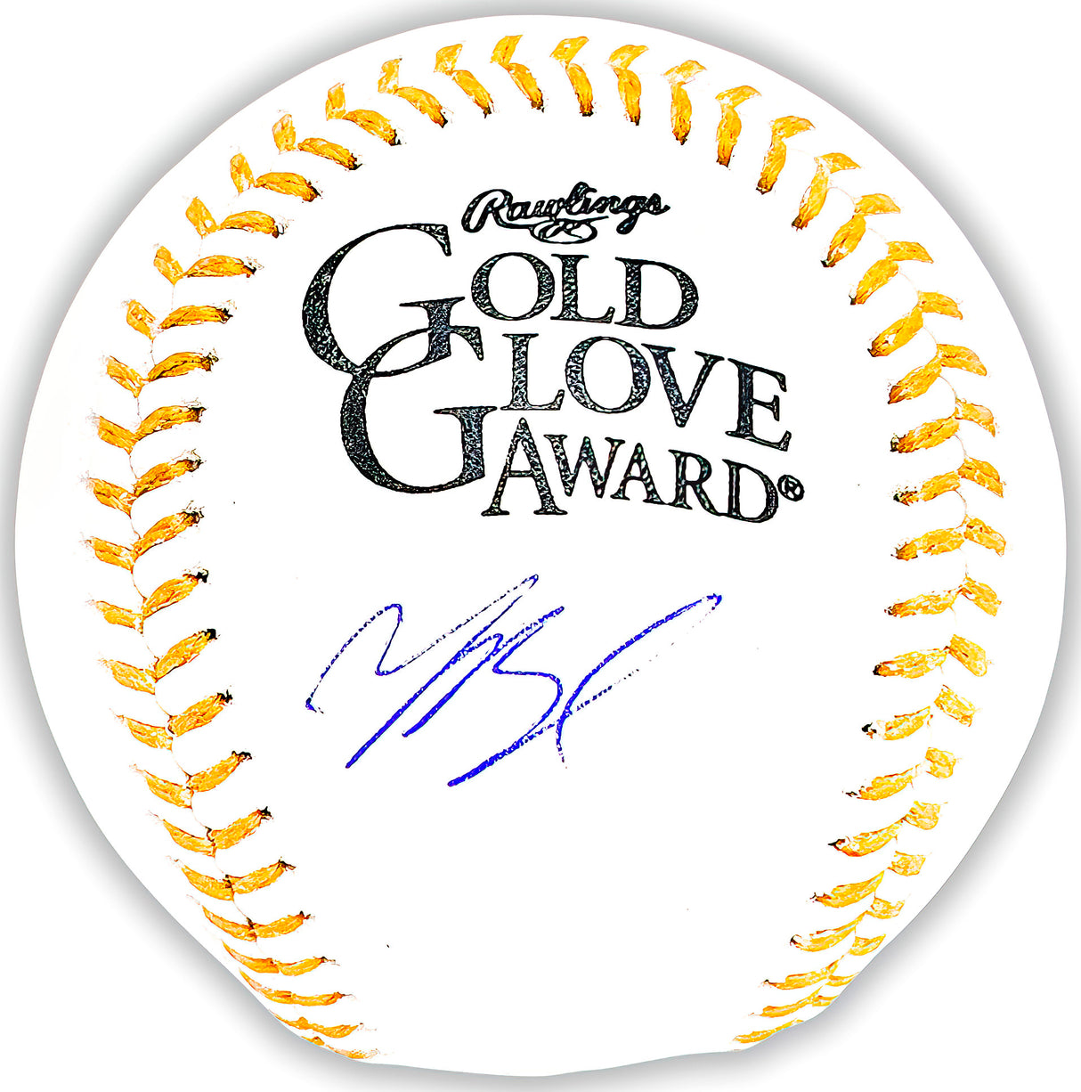 Mookie Betts Autographed Official Gold Glove Logo MLB Baseball Los Angeles Dodgers Beckett BAS QR Stock #218697