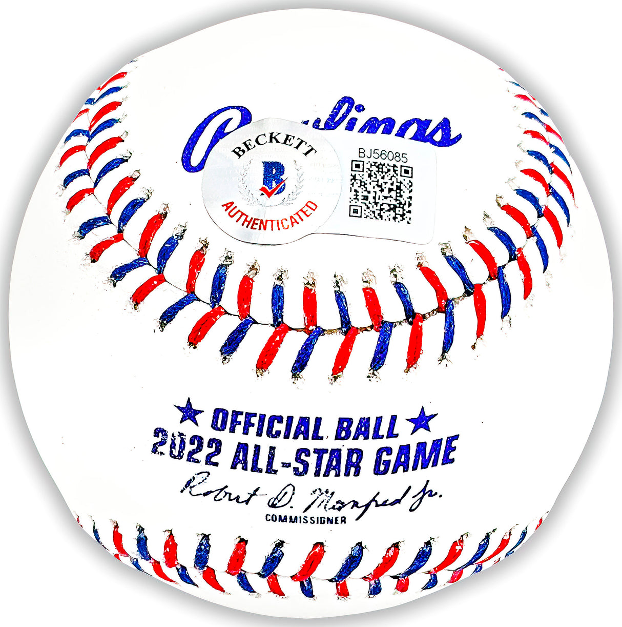 Mookie Betts Autographed Official 2022 All Star Game Logo MLB Game Baseball Los Angeles Dodgers Beckett BAS QR Stock #218700