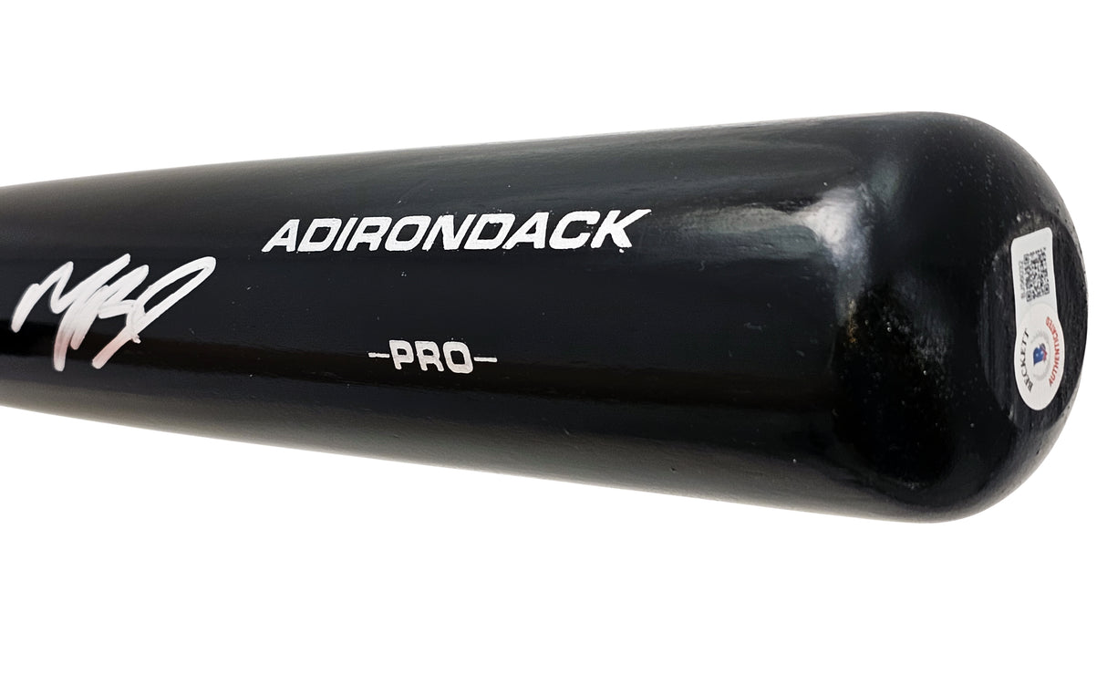 Mookie Betts Autographed Black Rawlings Adirondack Pro Bat Los Angeles Dodgers Beckett BAS QR Stock #218694