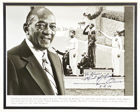 Jesse Owens Autographed Framed 8x10 Photo Team USA "To Kevin Best of Luck" 1936 Olympics Beckett BAS #AC56404