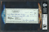 Les Horvath Autographed 3x6 Check Ohio State Buckeyes Beckett BAS #10380533