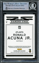 Ronald Acuna Jr. Autographed 2019 Donruss Optic Diamond Kings Card #16 Atlanta Braves Beckett BAS #15866418