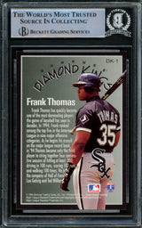 Frank Thomas Autographed 1994 Donruss Diamond Kings Card #DK-1 Chicago White Sox Beckett BAS #15866997