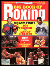 Joe Frazier, Alexis Arguello & Aaron Pryor Autographed Big Book of Boxing Magazine Beckett BAS #AC56721