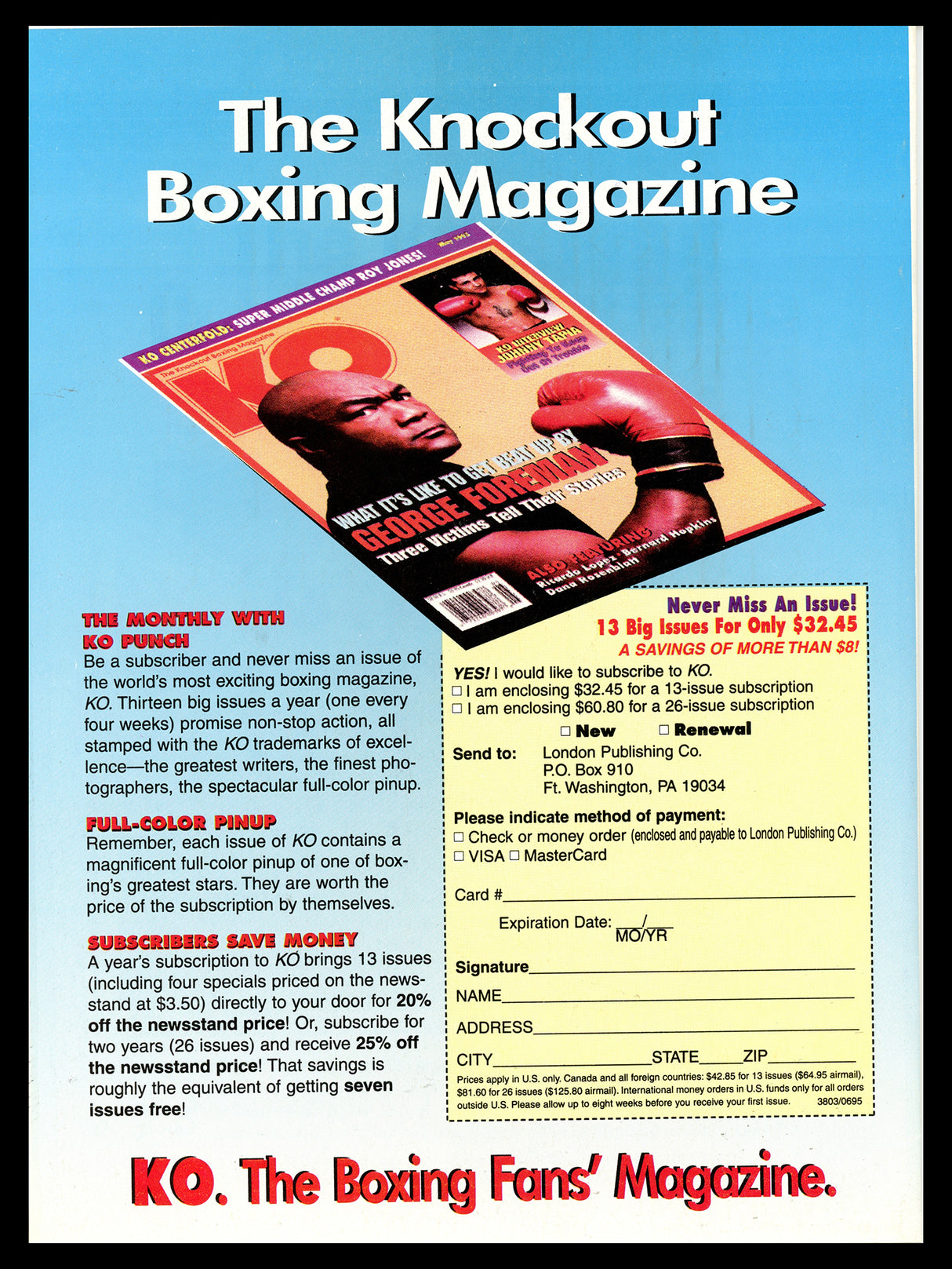 Mike Tyson, Marco Antonio Barrera & Virgil Hill Autographed KO Magazine Beckett BAS #AC56742