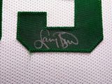 Boston Celtics Larry Bird Autographed Framed White Jersey Beckett BAS Stock #230199