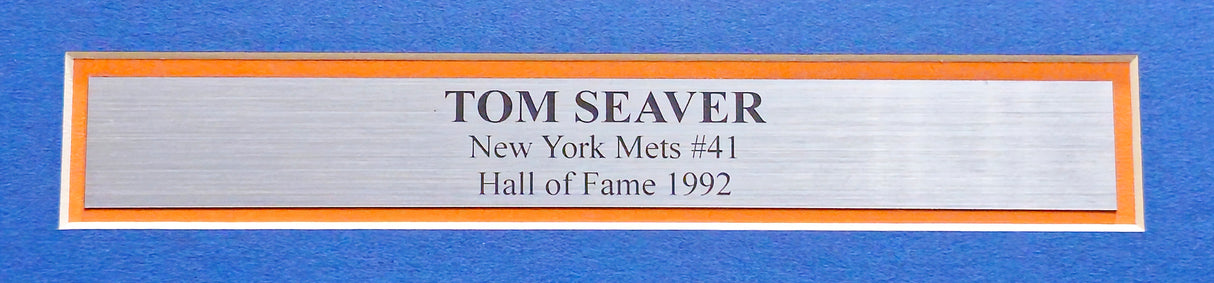 New York Mets Tom Seaver Autographed Framed Cream Mitchell & Ness 100th Anniversary Jersey PSA/DNA #AM40890