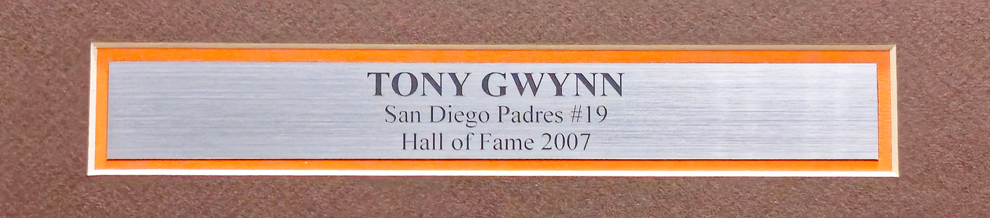 San Diego Padres Tony Gwynn Autographed Framed White Pinstripes Rawlings Jersey Beckett BAS QR #BM00441