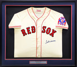 Boston Red Sox Ted Williams Autographed Framed Cream Authentic Mitchell & Ness Jersey Beckett BAS #AC58661