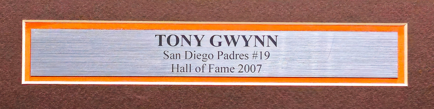 San Diego Padres Tony Gwynn Autographed Framed White Jersey #179/190 UDA Holo #BAF77636