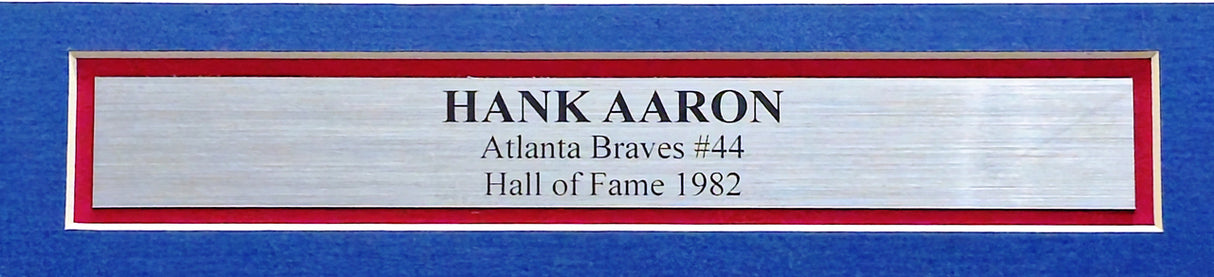 Atlanta Braves Hank Aaron Autographed Framed White Authentic Mitchell & Ness Jersey Beckett BAS #AC85150