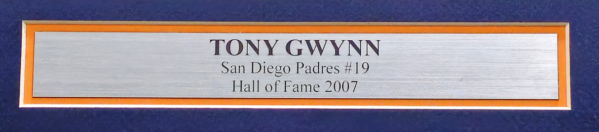 San Diego Padres Tony Gwynn Autographed Framed White Pinstripes Majestic Jersey PSA/DNA #J90176