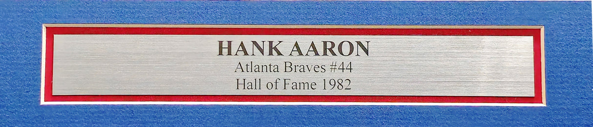 Atlanta Braves Hank Aaron Autographed Framed Blue Authentic Mitchell & Ness Jersey JSA #Y97527