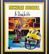 Bo Schembechler Autographed Framed 8x10 Photo Michigan Wolverines Beckett BAS QR #BM04044