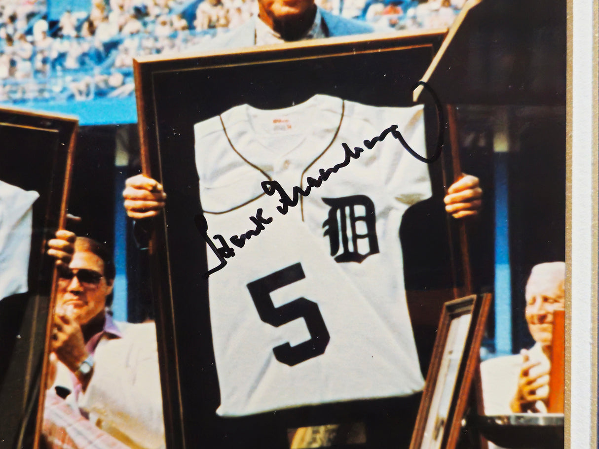 Charles Gehringer & Hank Greenberg Autographed Framed 8x10 Photo Detroit Tigers PSA/DNA #E37281