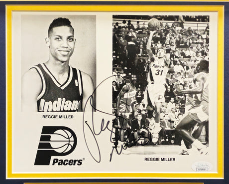 Reggie Miller Autographed Framed 8x10 Photo Indiana Pacers JSA #AP24916