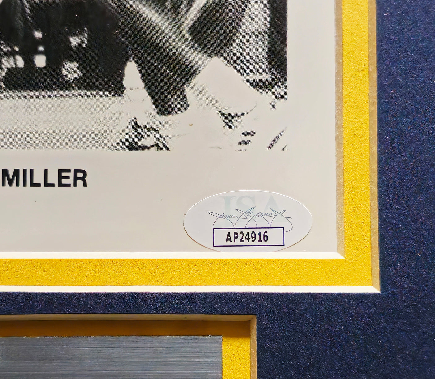 Reggie Miller Autographed Framed 8x10 Photo Indiana Pacers JSA #AP24916