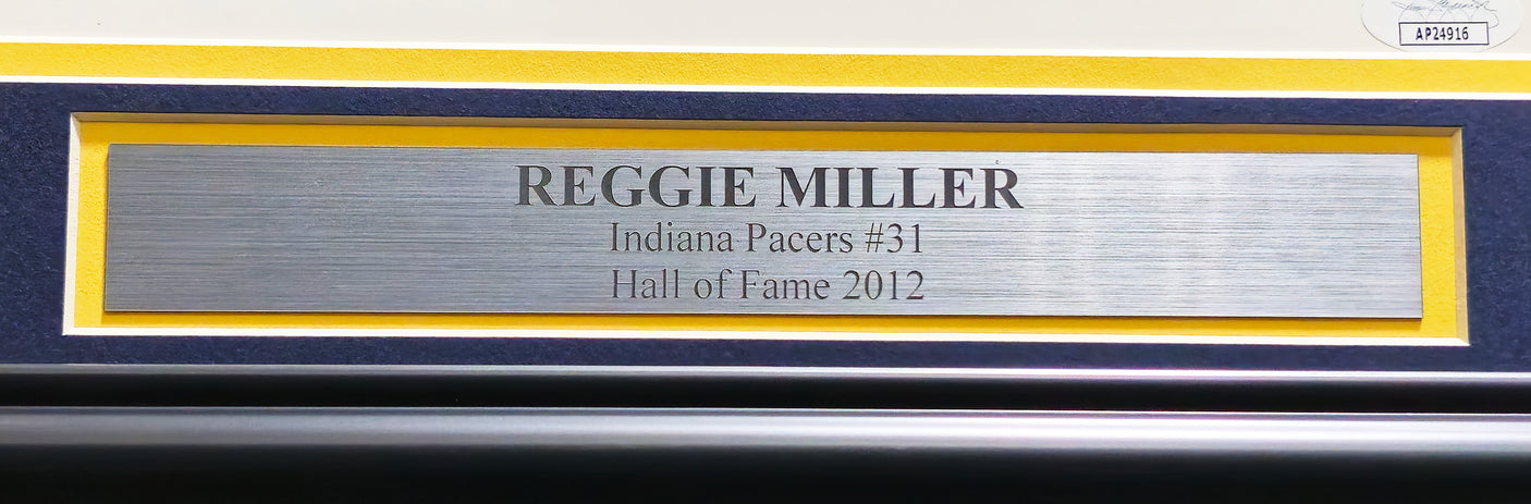 Reggie Miller Autographed Framed 8x10 Photo Indiana Pacers JSA #AP24916