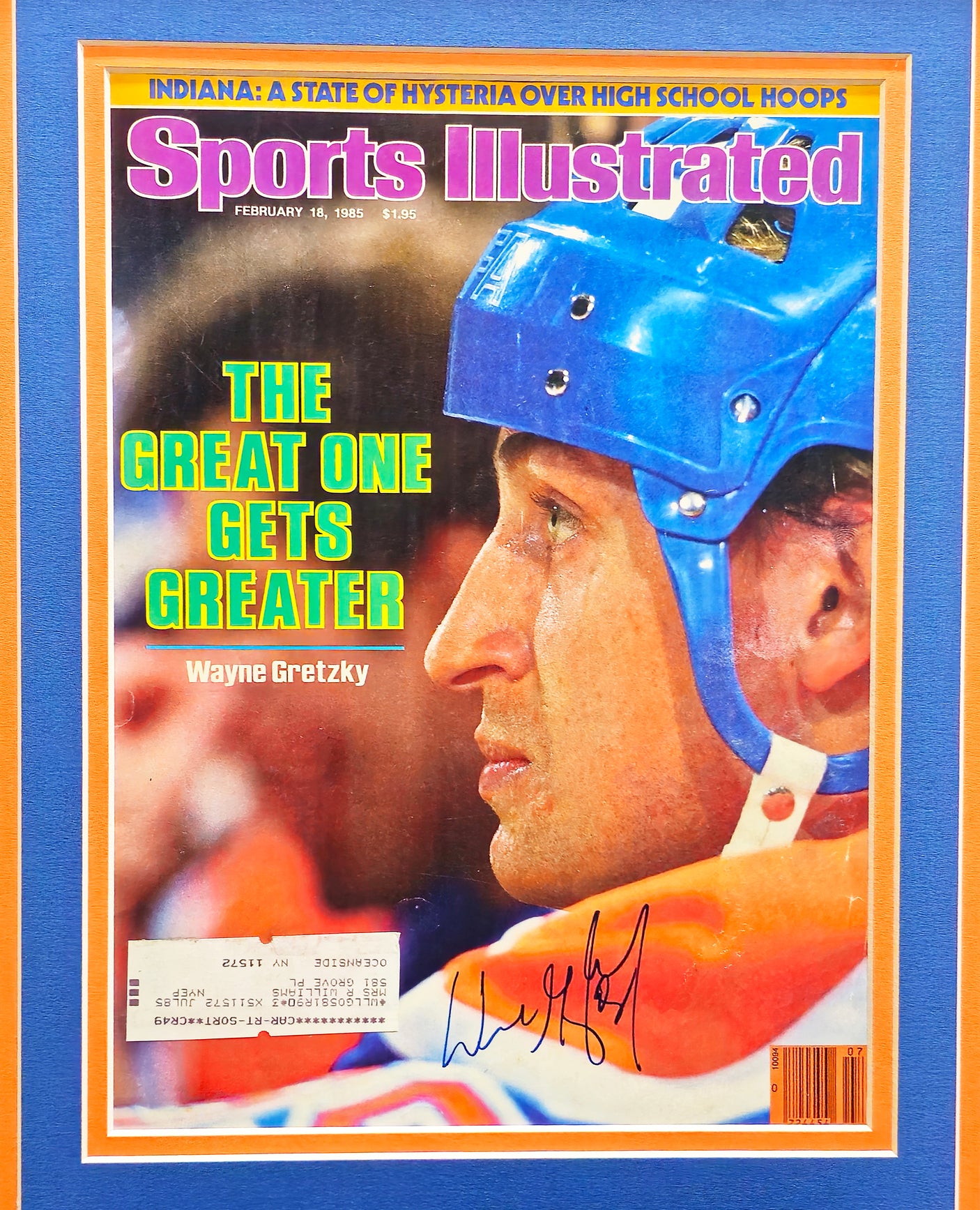 Wayne Gretzky Autographed Framed 8x11 Sports Illustrated Magazine Cover Edmonton Oilers JSA #AS54720