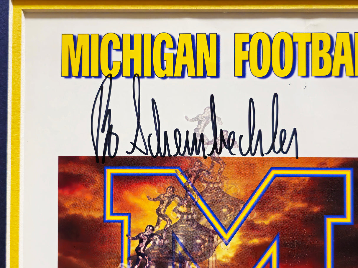 Bo Schembechler Autographed Framed 8x10 Photo Michigan Wolverines Beckett BAS QR #BM04039