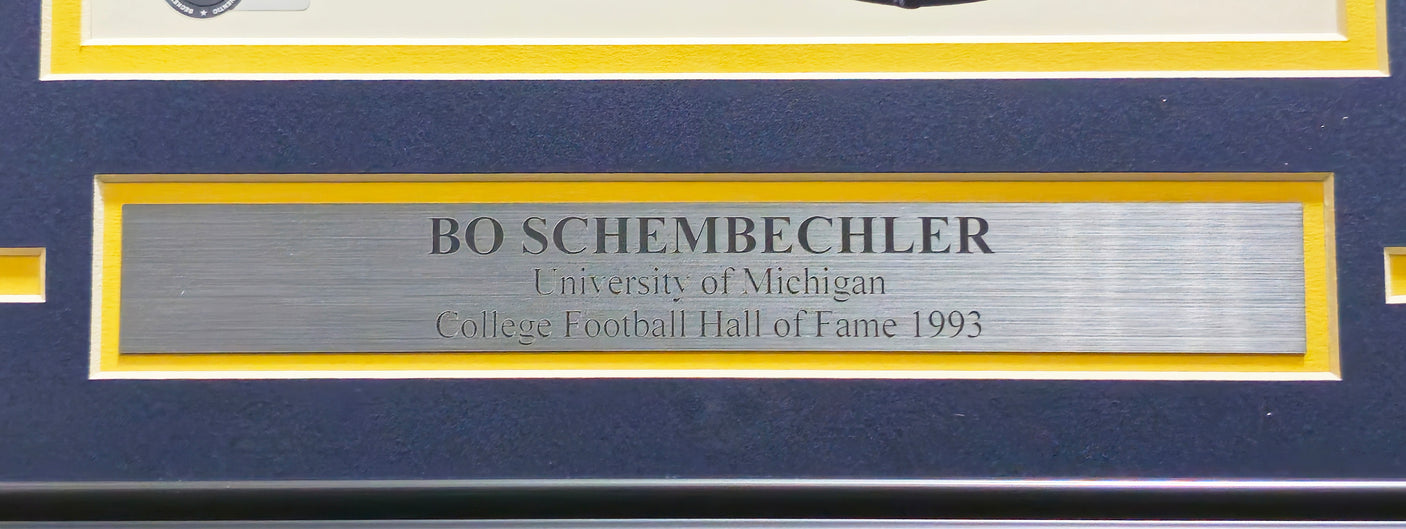 Bo Schembechler Autographed Framed 8x10 Photo Michigan Wolverines Beckett BAS QR #BM04039