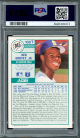 Ken Griffey Jr. Autographed 1989 Score Traded Rookie Card #100T Seattle Mariners PSA 10 Auto Grade Mint 9 PSA/DNA #64838007