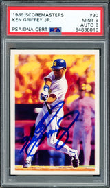 Ken Griffey Jr. Autographed 1989 Scoremasters Rookie Card #30 Seattle Mariners PSA 9 Auto Grade 6 PSA/DNA #64838010