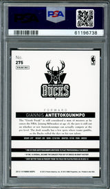 Giannis Antetokounmpo Autographed 2013 Panini Hoops Rookie Card #275 Milwaukee Bucks PSA 8 Auto Grade Mint 9 PSA/DNA #61196738