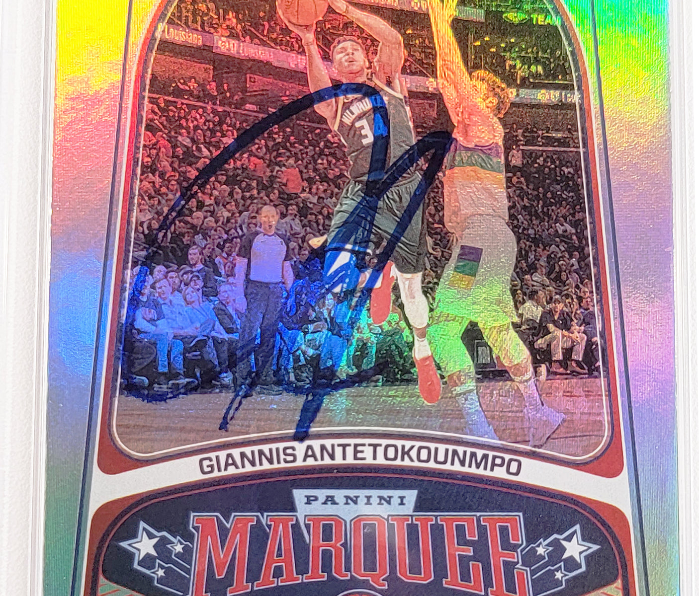 Giannis Antetokounmpo Autographed 2019 Panini Chronicles Card #248 Milwaukee Bucks PSA 9 PSA/DNA #61197134