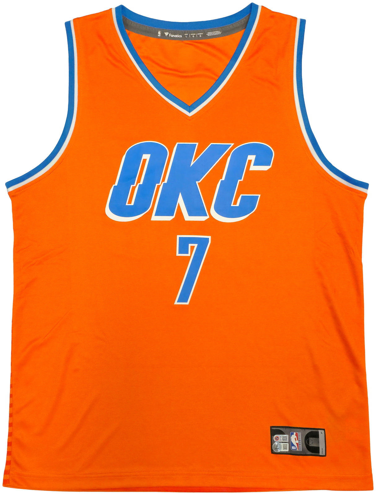 Oklahoma City Thunder Chet Holmgren Autographed Red Fanatics Jersey Size L Beckett BAS Witness Stock #234062