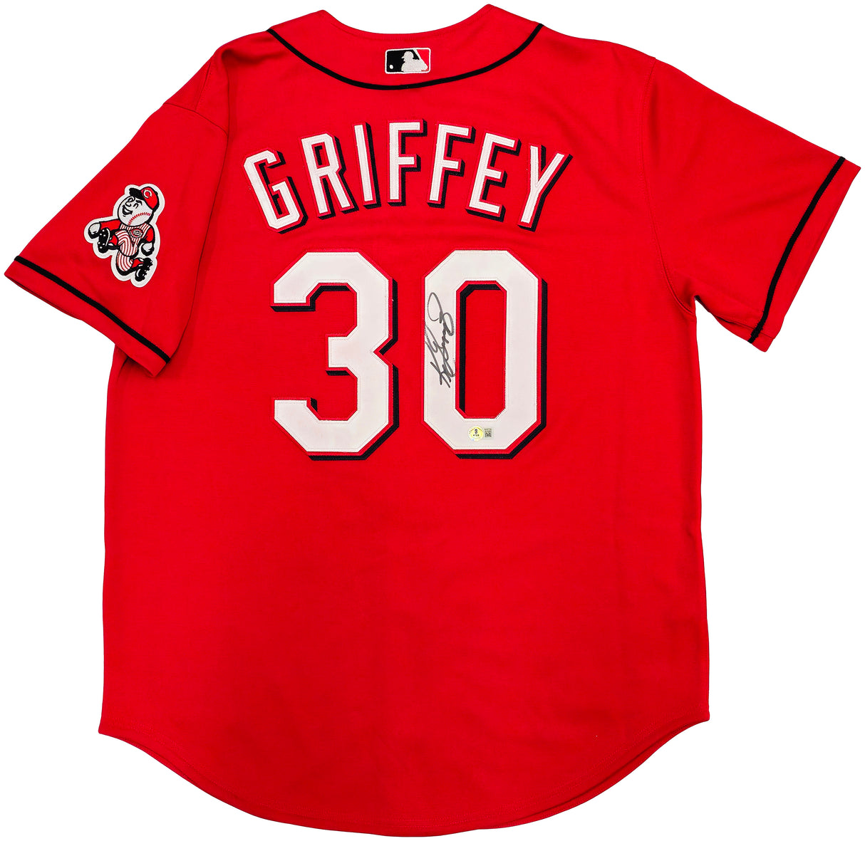 Cincinnati Reds Ken Griffey Jr. Autographed Red Authentic Mitchell & Ness 2005 Cooperstown Collection Jersey Size 48 Beckett BAS Witness Stock #234581