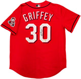 Cincinnati Reds Ken Griffey Jr. Autographed Red Authentic Mitchell & Ness 2005 Cooperstown Collection Jersey Size 48 Beckett BAS Witness Stock #234581