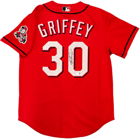 Cincinnati Reds Ken Griffey Jr. Autographed Red Authentic Mitchell & Ness 2005 Cooperstown Collection Jersey Size 44 Beckett BAS Witness Stock #234582