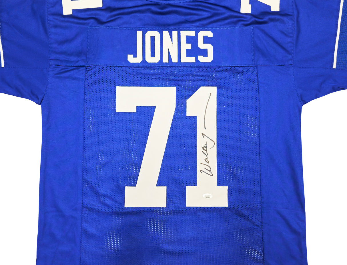 Seattle Seahawks Walter Jones Autographed Blue Jersey JSA Stock #234534