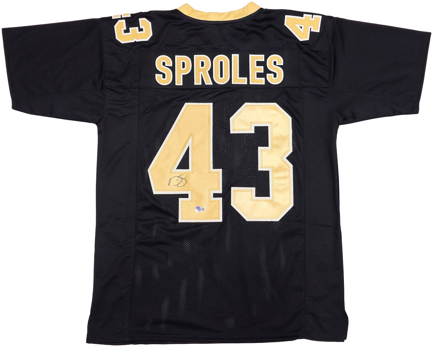 New Orleans Saints Darren Sproles Autographed Black Jersey Beckett BAS Witness Stock #234511