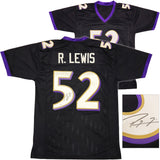 Baltimore Ravens Ray Lewis Autographed Black Jersey JSA Stock #234694