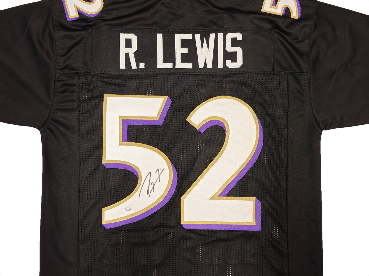 Baltimore Ravens Ray Lewis Autographed Black Jersey JSA Stock #234694